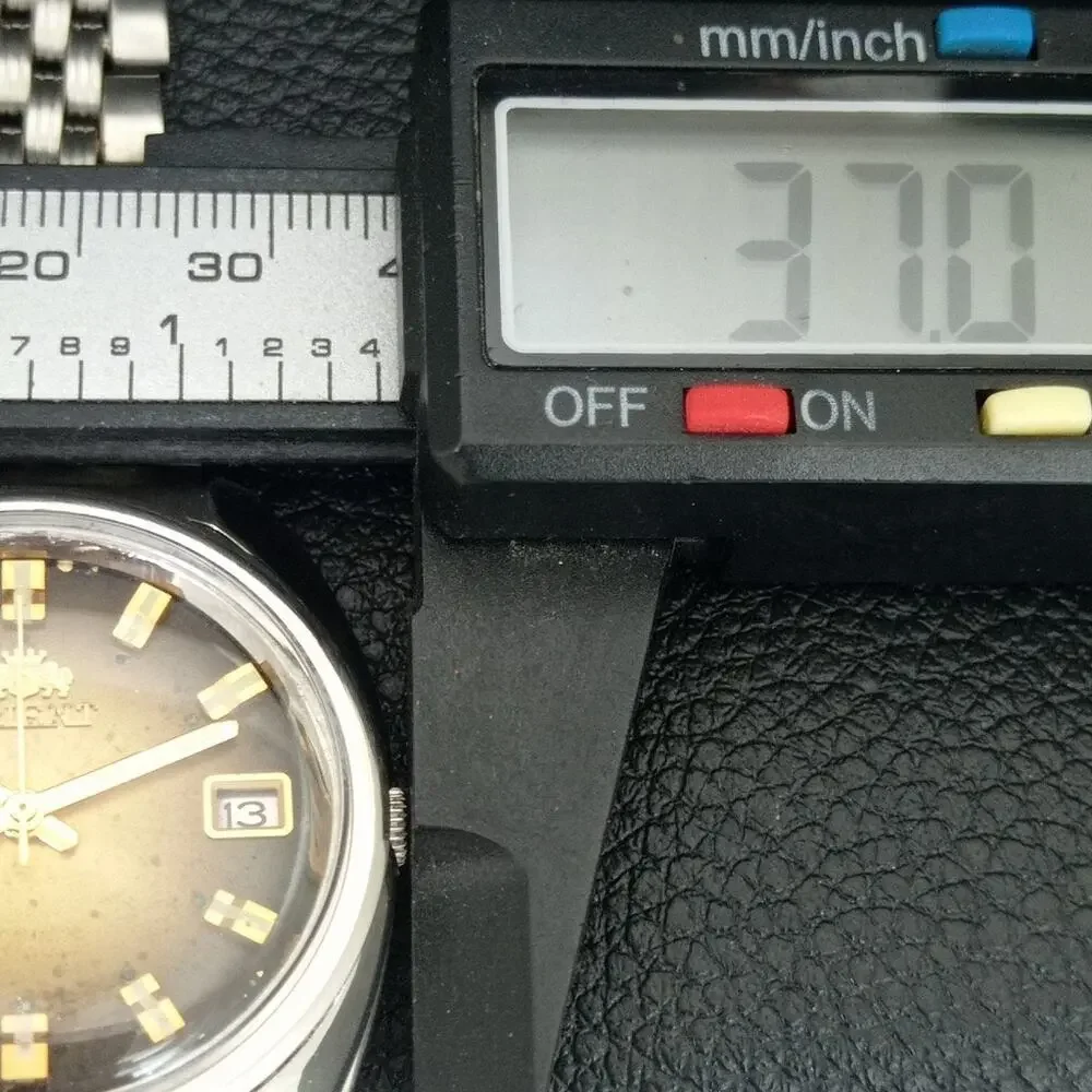 Vintage 1988 Orient Automatic Mens Silver Watch W/daydate & Gold accents